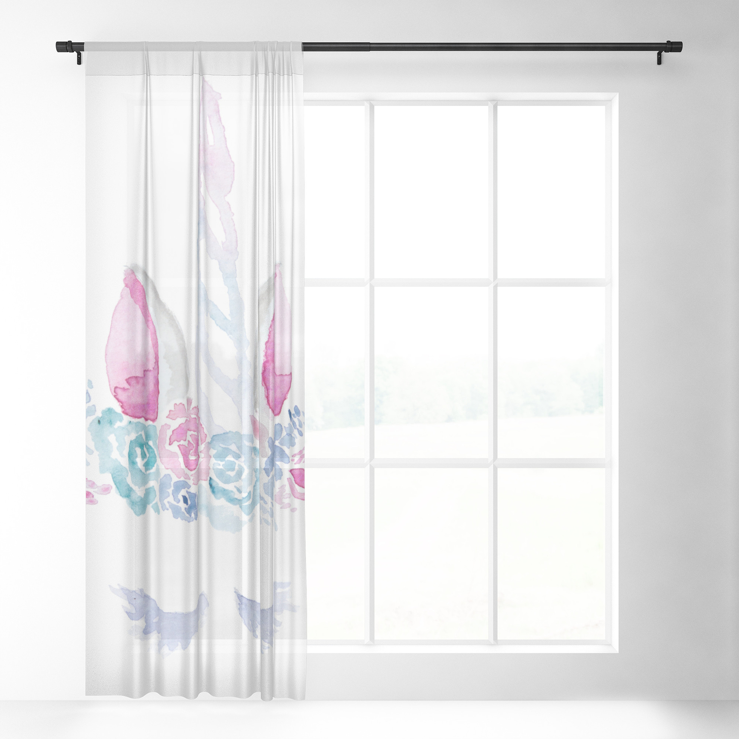 Unity The Unicorn Sheer Curtain By Kayladale Society6