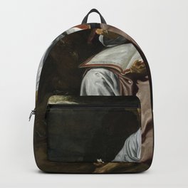 Diego Velázquez - Saint John the Evangelist on the Island of Patmos Backpack