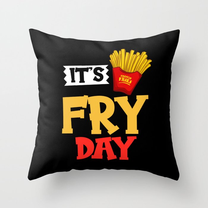 French Fries Fryer Cutter Recipe Oven Throw Pillow