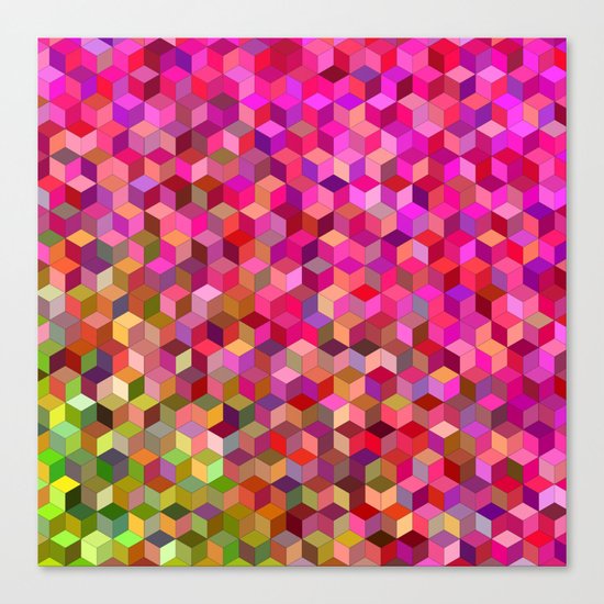 Girly cube structure Canvas Print