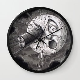 Georges Méliès - Le Voyage Dans La Lune (1902) - 1930 Artwork Reproduction for Wall Art, Prints, Pos Wall Clock