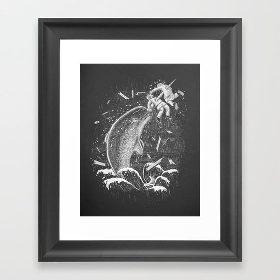 Narwhal Skewer Framed Art Print