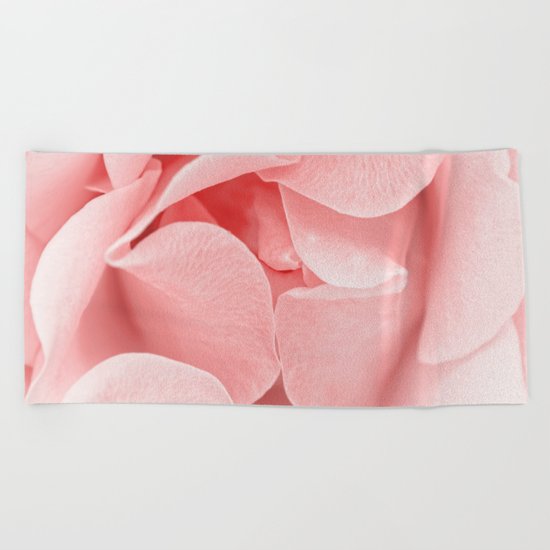 Pink flora Rose Bud- Roses and flowers Beach Towel