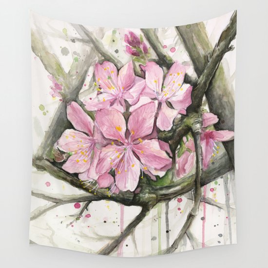 Cherry Blossom Wall Tapestry