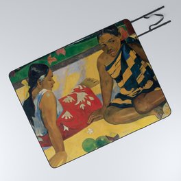 Paul Gauguin - Parau Api What News Picnic Blanket