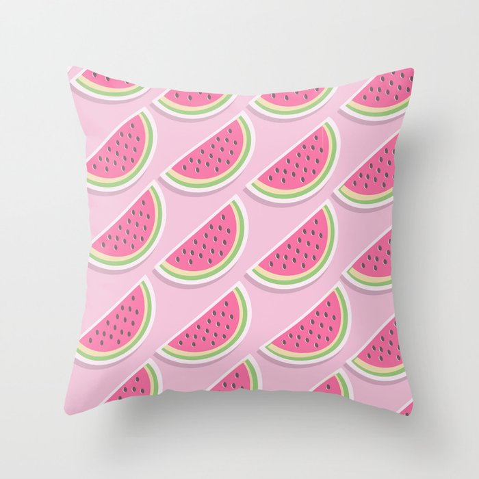 Watermelons Galore Throw Pillow