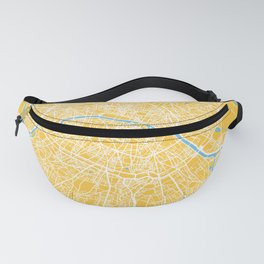 Paris, France Map | Yellow & Blue | More Colors, Review My Collections Fanny Pack