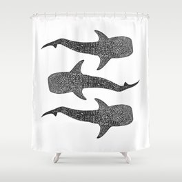 Whale Shark Trio Shower Curtain