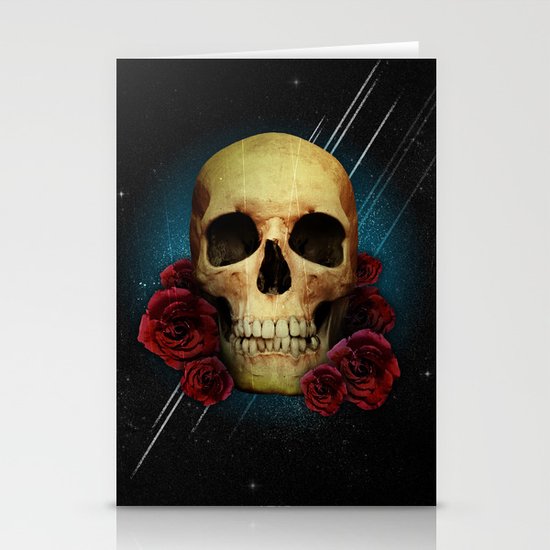 Skull and Roses Stationery Cards
