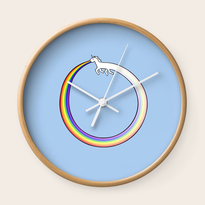 Ouroboros Unicorn Rainbow Vomit Wall Clock Ouroboros Unicorn Rainbow Vomit Wall Clock