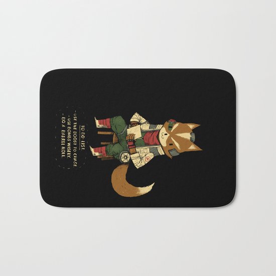 fox to-do-list Bath Mat