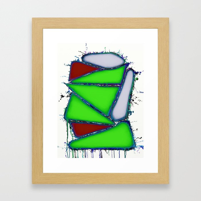Green sail Framed Art Print