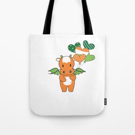 Dragon With Ireland Balloons Cute Animals Tote Bag