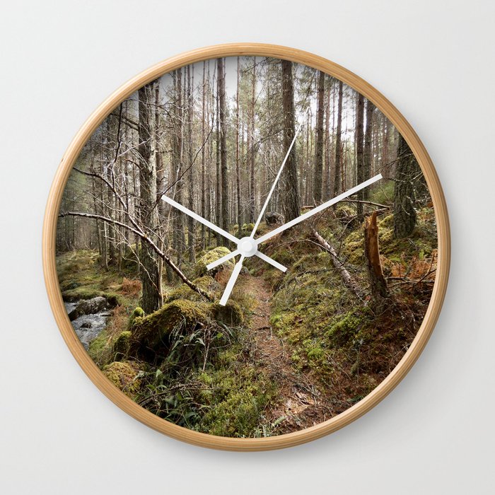 Enchanted Nature Walk in the Scottish Highlands  Wall Clock