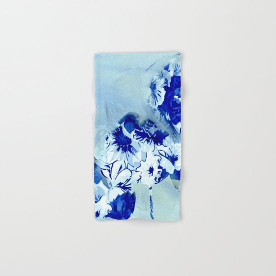 blue balloons floral Hand & Bath Towel