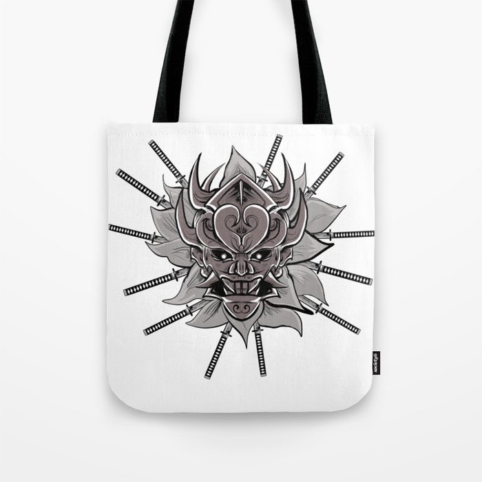 Warrior Flower Tote Bag
