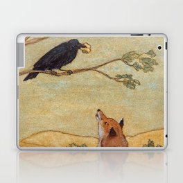 Fox and Crow, Aesop's Fable Illustration in the style of Arthur Rackham and Howard Pyle Laptop & iPad Skin