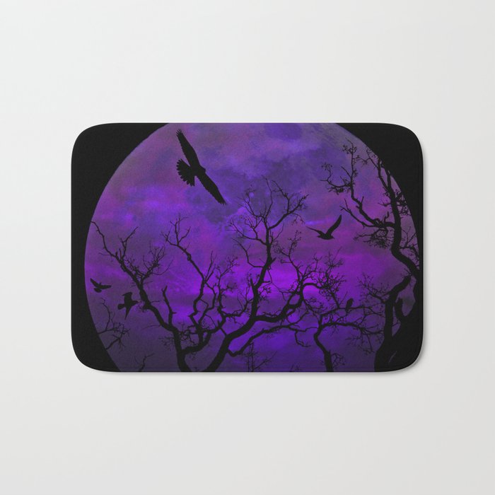 Purple Gothic Moon Bath Mat