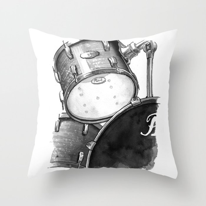 Drums Throw Pillow