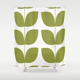 Mid Century Modern Leaves Green #society6 #buyart Shower Curtain