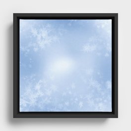 Beautiful Christmas Winter Texture Design Framed Canvas