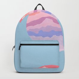Planetary Deluge | Pastel Space-scape Backpack | Planet, Pastel, Alien, Space, Tycho, Pink, Abstract, Outerspace, Acrylic, Painting 