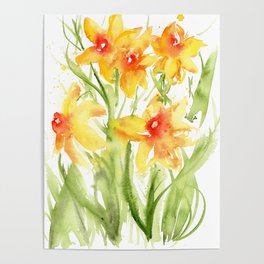 Loose Daffodils II Poster