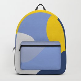 The Pinnacle Summit  Backpack | Acrylic, College, Digital, Drawing, Procreate, Pattern, Yellow, Darkblue, Blue, Michigan 