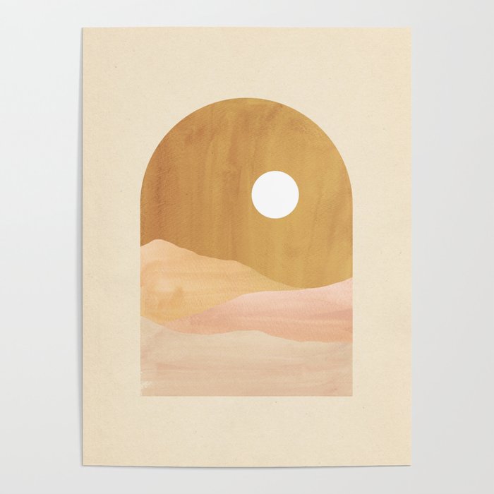 Boho landscape, sunrise #2 Poster
