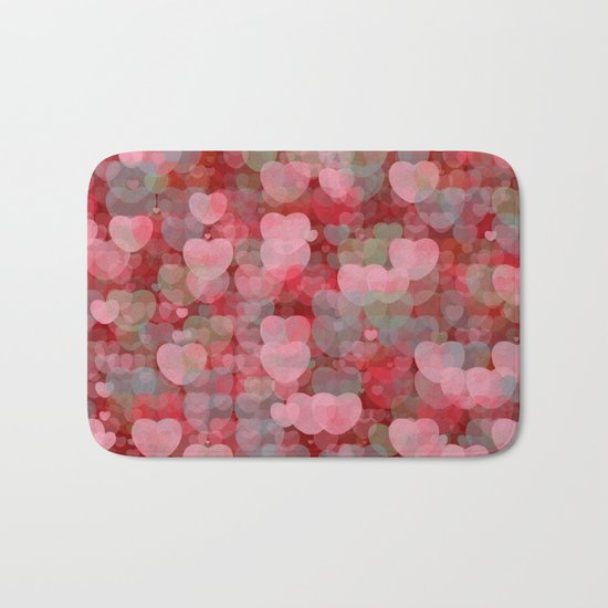 Hearts! Hearts! Hearts! Bath Mat