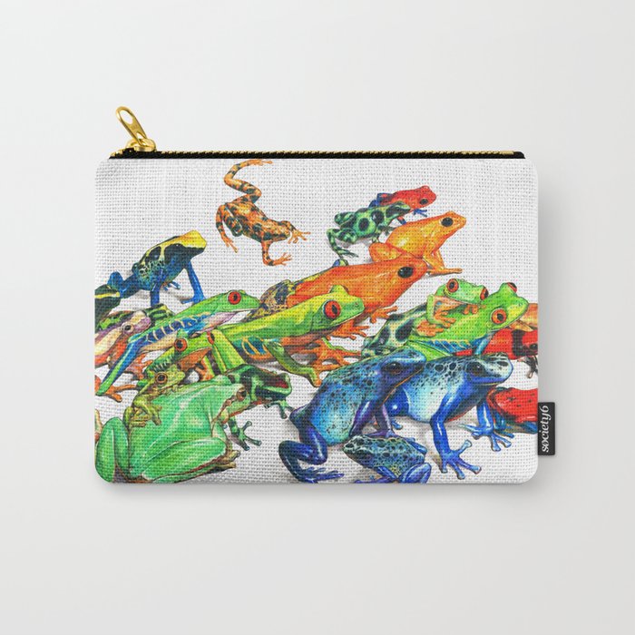 Tropical Frogs Carry-All Pouch