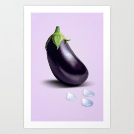 Juicy Eggplant Art Print