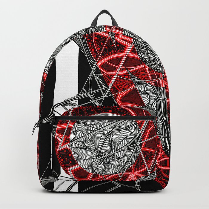Red Electric Heart Backpack