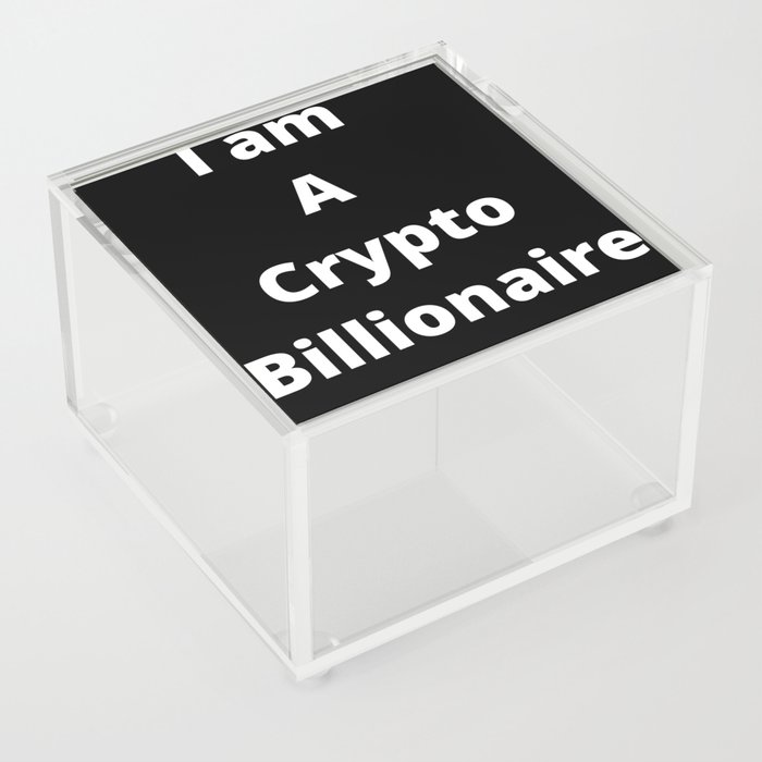 Cryptocurrency Billionaire Acrylic Box