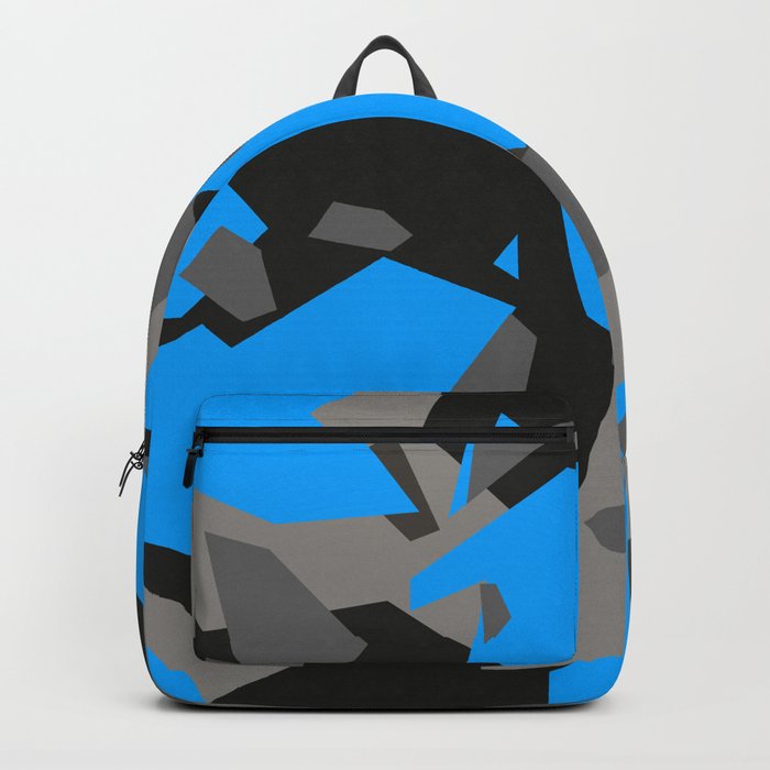 Black\Grey\Blue Geometric Camo Backpack