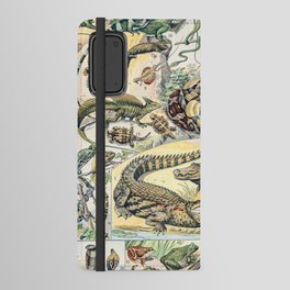 Reptiles by Adolphe Millot // XL 19th Century Snakes Lizards Alligators Science Textbook Artwork Android Wallet Case