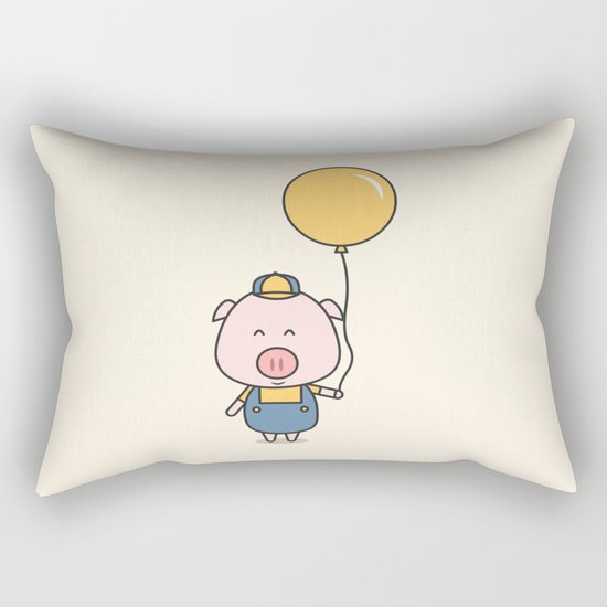 Little Piggy Rectangular Pillow