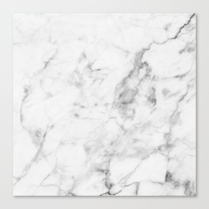 White Marble Canvas Print
