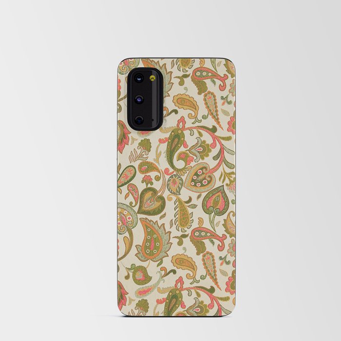 Cottage Cream Cappuccino Paisley Floral Android Card Case