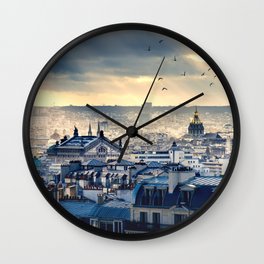 Rooftops in Paris Wall Clock