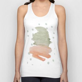 Watercolor Dots and Paint Stroke Phone Wallpaper Unisex Tank Top