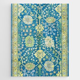 Antique Irish Donegal Carpet Blue And Green Ornate Vintage Rug Print Jigsaw Puzzle