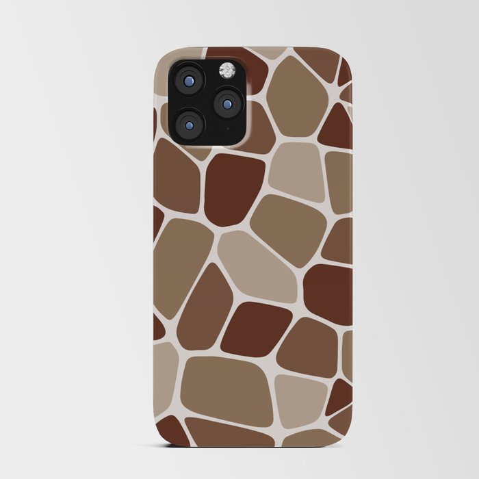 Abstract Shapes 207 in Terracotta and Beige iPhone Card Case