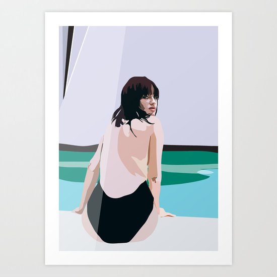 Painted Poolside Art Print