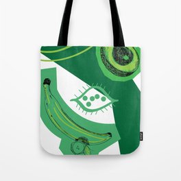 Green food collage Tote Bag