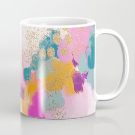 Abstract- `pink, orange, gold Coffee Mug