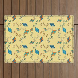 Colorful kites pattern Outdoor Rug