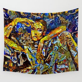 Golden Woman Wall Tapestry
