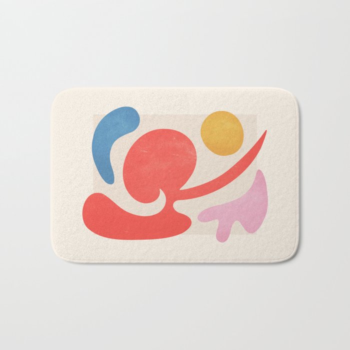 Abstract Shapes: Matisse Paper Cutouts III Bath Mat