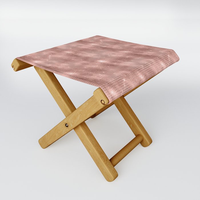 Luxury Rose Gold Sparkle Pattern Folding Stool